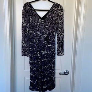 Gina Bacconi animal print dress.